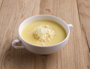Soup puree with cheese and mushrooms