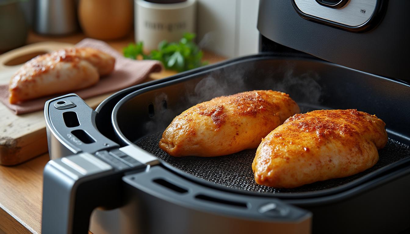 découvrez les secrets des chefs pour préparer un poulet croustillant et savoureux avec votre friteuse à air. apprenez des techniques infaillibles et des recettes délicieuses pour un goût inégalé qui ravira vos papilles à chaque bouchée.