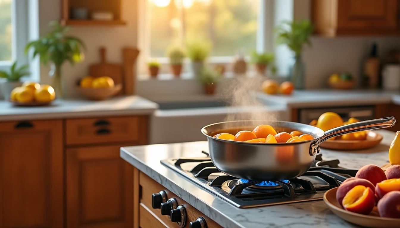 découvrez comment préparer facilement des pêches au sirop maison sans stérilisation. astuces simples pour réussir vos conserves estivales savoureuses et garder vos fruits toute l'année !