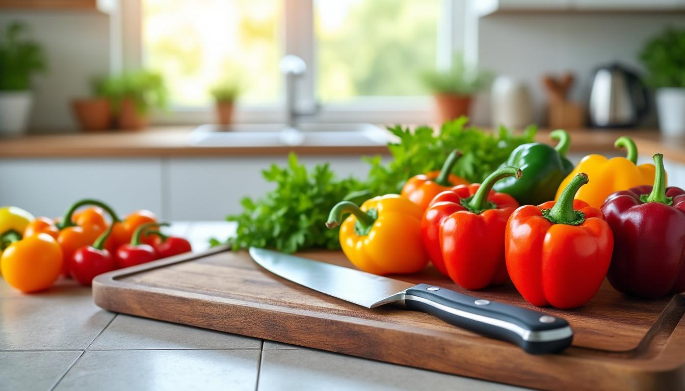 découvrez nos astuces simples et rapides pour couper des poivrons en lanières parfaitement régulières et gagner du temps en cuisine. apprenez la meilleure méthode dès maintenant !