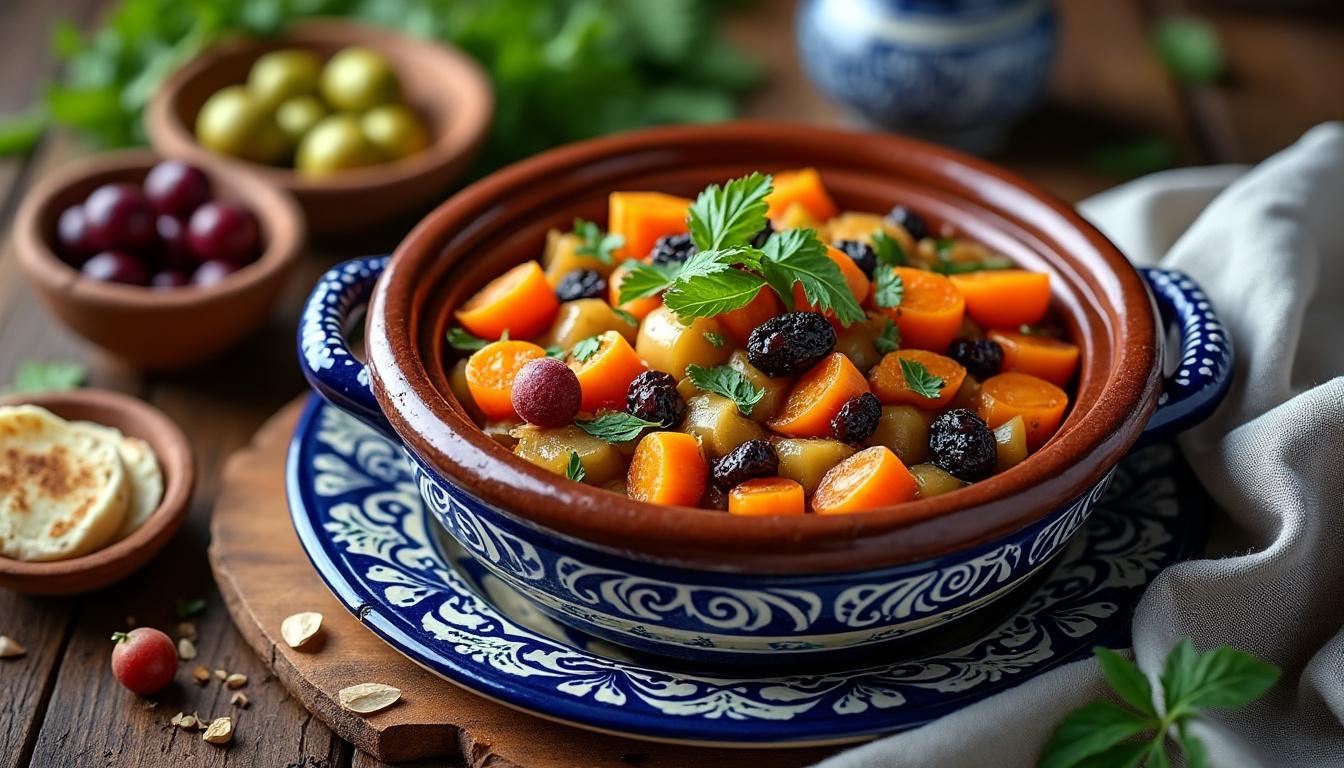 apprenez à préparer un tajine végétarien sucré-salé délicieux et original pour surprendre et ravir vos invités lors de vos repas.