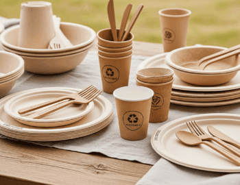 Vaisselle jetable recyclable