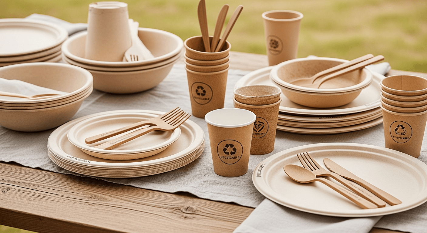 Vaisselle jetable recyclable