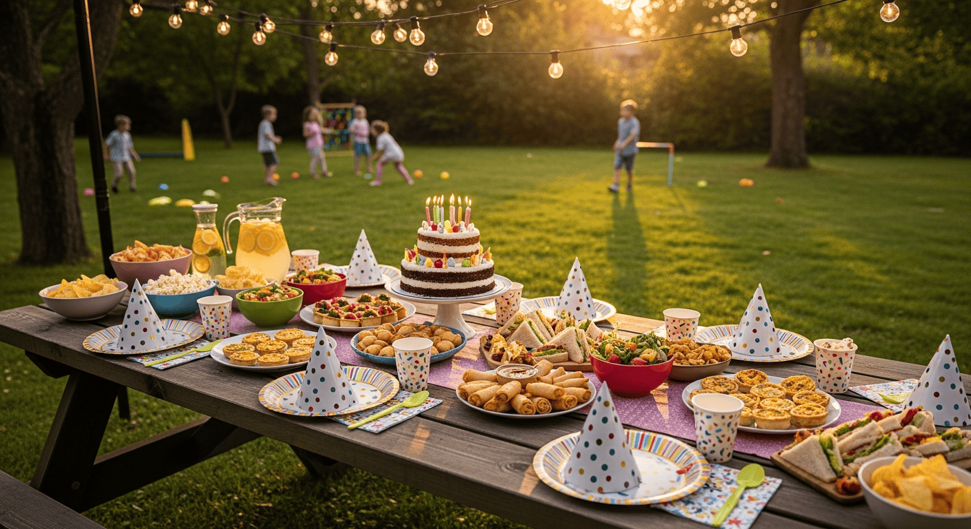 plats d’anniversaire en extérieur