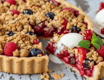 tarte crumble aux fruits rouges
