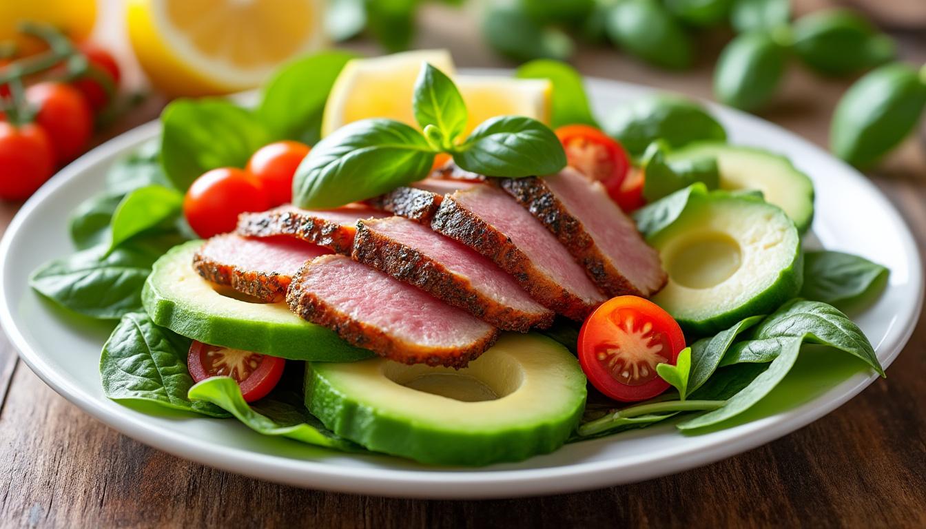découvrez les bienfaits de la salade magret de canard fumé et avocat, un plat savoureux et équilibré parfait pour une alimentation saine et gourmande.
