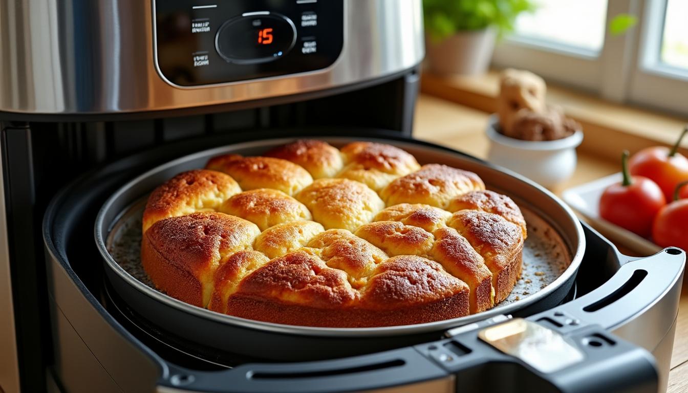 découvrez comment préparer un quatre-quarts moelleux et croustillant grâce à l'air fryer, alliant tradition et modernité pour une cuisine savoureuse et rapide.