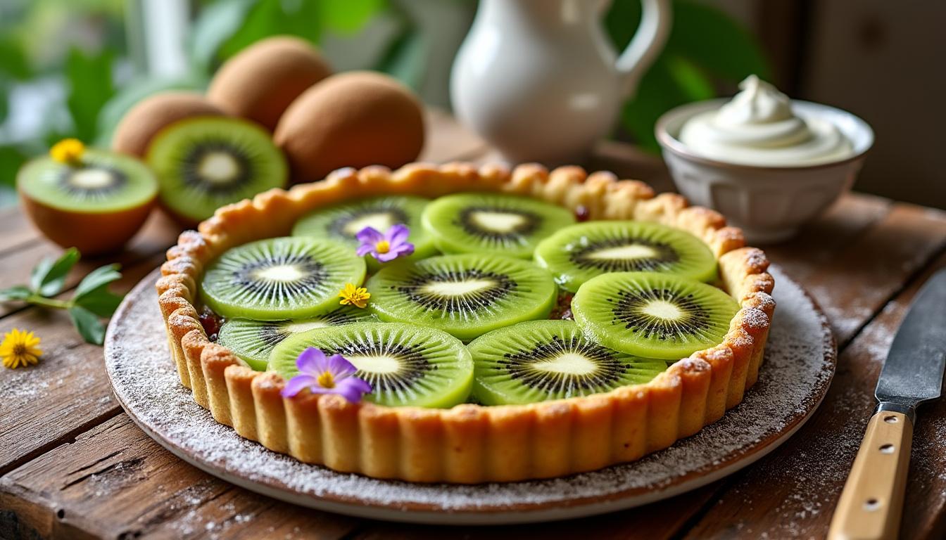 découvrez la recette familiale de la tarte au kiwi de grand-mère, un dessert fruité et gourmand à partager en famille pour des moments de convivialité.