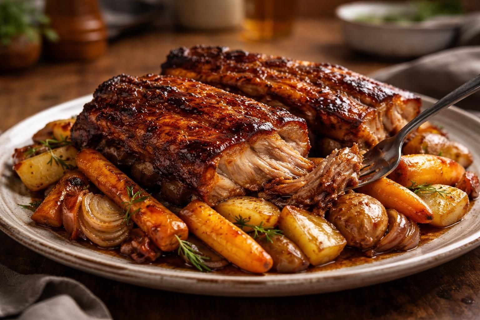 découvrez notre recette facile de travers de porc fondant cuits lentement au four, idéale pour les amateurs de viande qui aiment les plats savoureux et tendres.