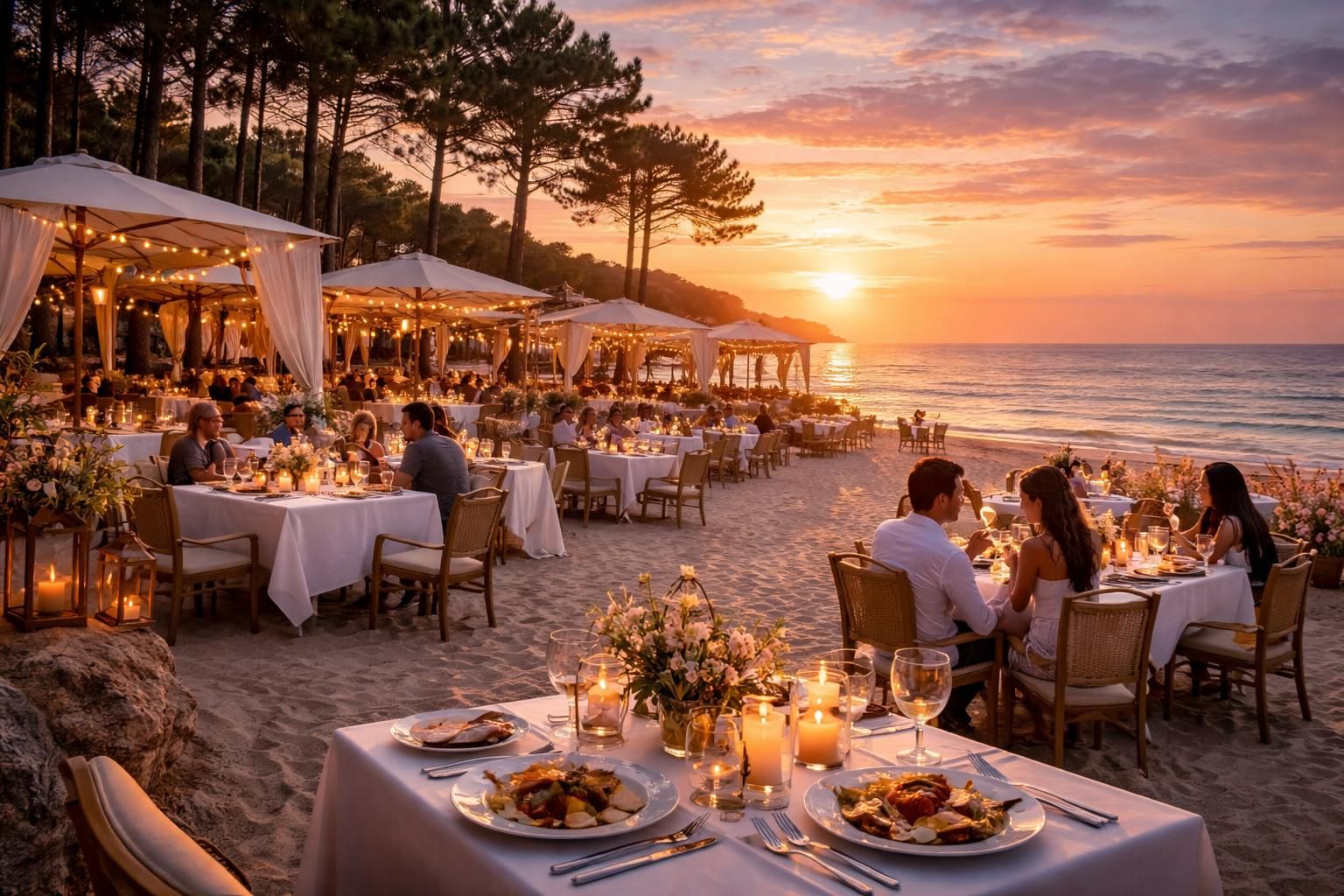 découvrez les meilleurs restaurants en bord de plage à biscarrosse pour un dîner romantique inoubliable au coucher du soleil, avec une ambiance magique et des saveurs délicates.