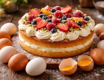 découvrez une recette gourmande et généreuse avec ce gâteau unique à base de 12 œufs entiers, une aventure culinaire à ne pas manquer pour les amateurs de saveurs riches.